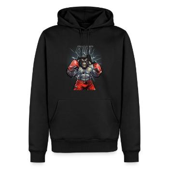 MMA gorilla fight - Sweat à capuche Premium bio Homme - noir - Devant - Nico (187cm)