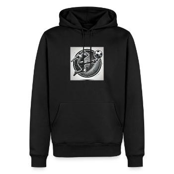Foot2 - Sweat à capuche Premium bio Homme - noir - Devant - Nico (187cm)