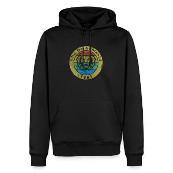 44. Geburtstag Wild, free & untamed since 07/1981 - Men’s Premium Organic Hoodie - black - Front - Nico (187cm)