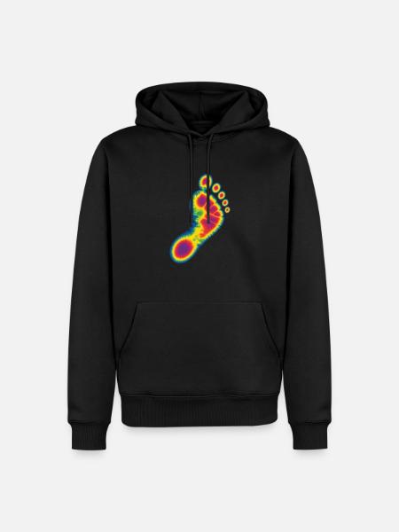 Fascinating thermal footprint - Men’s Premium Organic Hoodie - black