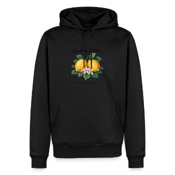 Vacances d’été au soleil et aux agrumes et au citron - Sweat à capuche Premium bio Homme - noir - Devant - Nico (187cm)