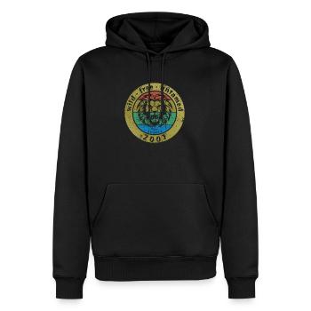 18. Geburtstag Sauvage, libre et indompté depuis 08/2007 - Sweat à capuche Premium bio Homme - noir - Devant - Nico (187cm)