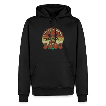 16. Geburtstag Living Legend since VIN 08/2009 - Männer Premium Bio Hoodie - Schwarz - Vorne - Nico (187cm)