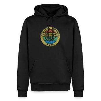 44. Anniversaire Secouant la foule depuis 09/1981 - Sweat à capuche Premium bio Homme - noir - Devant - Nico (187cm)
