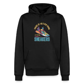 To Many Sneakers Sneaker Turnschuhe - Männer Premium Bio Hoodie - Schwarz - Vorne - Nico (187cm)