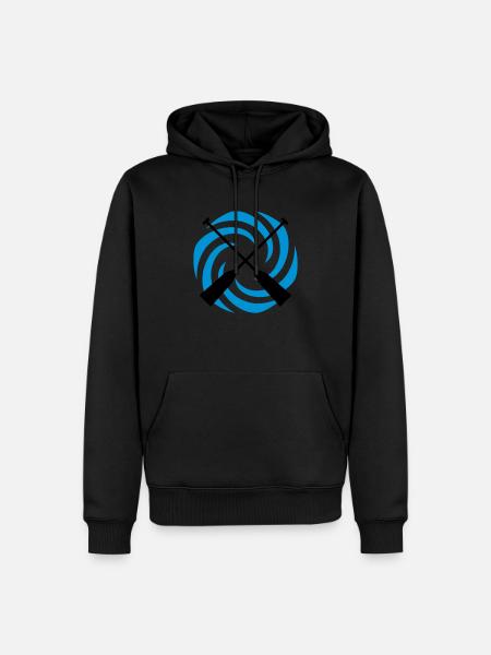 turbine_paddel - Männer Premium Bio Hoodie - Schwarz