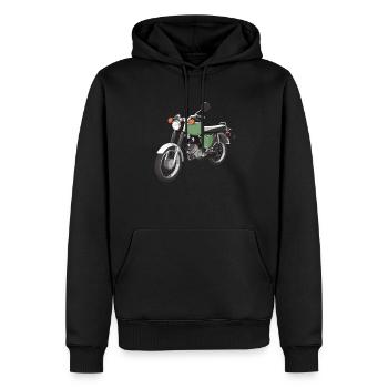 S50 yellow green - Men’s Premium Organic Hoodie - black - Front - Nico (187cm)