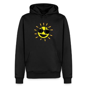 sunshine_cool - Männer Premium Bio Hoodie - Schwarz - Vorne - Nico (187cm)