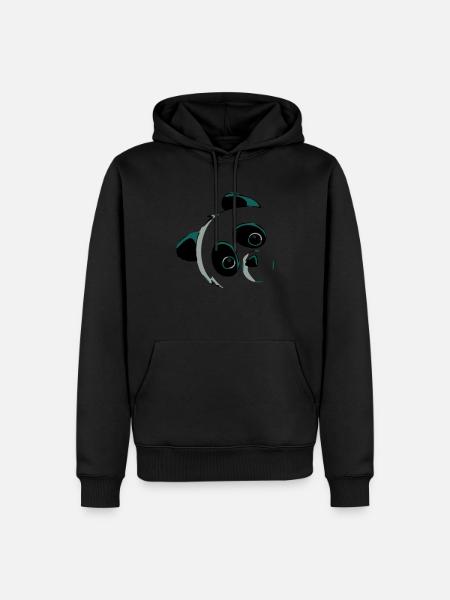 Panda head - Men’s Premium Organic Hoodie - black