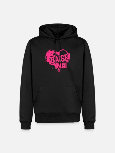heart love heart fuck me - Men’s Premium Organic Hoodie - black
