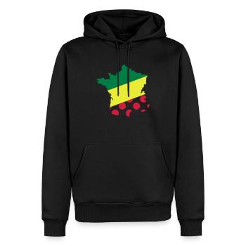 Tour de France - Sweat à capuche Premium bio Homme - noir - Devant - Nico (187cm)