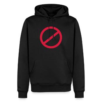 stop - Sweat à capuche Premium bio Homme - noir - Devant - Nico (187cm)