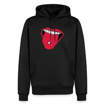 Drugs - Männer Premium Bio Hoodie - Schwarz - Vorne - Nico (187cm)