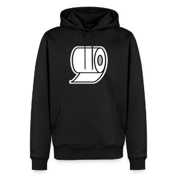 Papier toilette, papier toilette, corona, hamsters. - Sweat à capuche Premium bio Homme - noir - Devant - Nico (187cm)