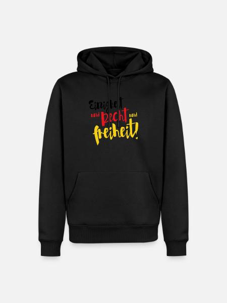 Einigkeit Recht Freiheit flag - Männer Premium Bio Hoodie - Schwarz