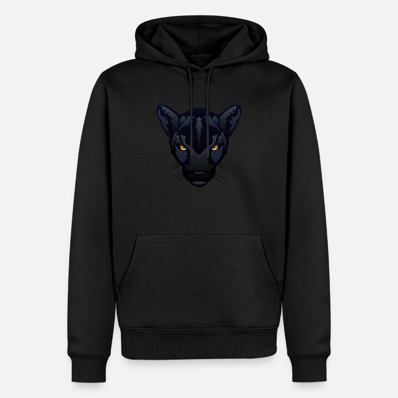 jaguar panthere wild tier - Männer Premium Bio Hoodie - Schwarz