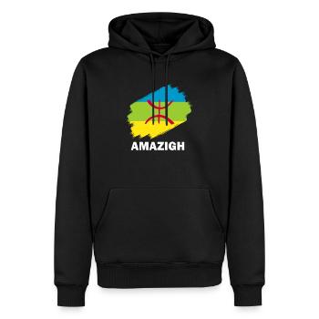 Amazigh - Men’s Premium Organic Hoodie - black - Front - Nico (187cm)
