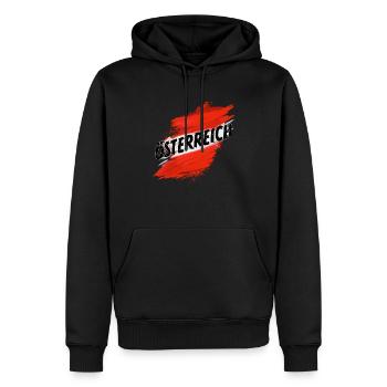 Österreich - Männer Premium Bio Hoodie - Schwarz - Vorne - Nico (187cm)