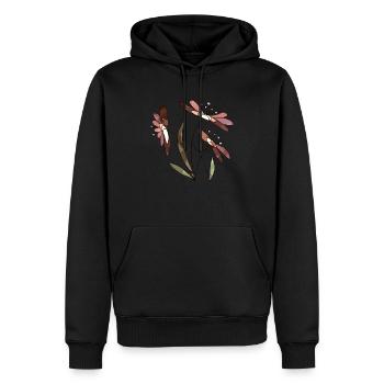 Fleurs - Sweat à capuche Premium bio Homme - noir - Devant - Nico (187cm)