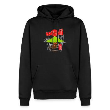 Banzai - Sweat à capuche Premium bio Homme - noir - Devant - Nico (187cm)