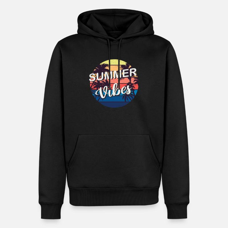 SUMMERVIBES / Summer Vibes - Männer Premium Bio Hoodie - Schwarz