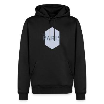 PARIS FRANCE PARIS - Männer Premium Bio Hoodie - Schwarz - Vorne - Nico (187cm)