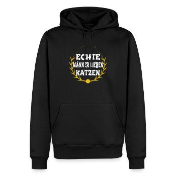 zitat frech i love haustier katzenaugen tiere - Männer Premium Bio Hoodie - Schwarz - Vorne - Nico (187cm)