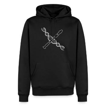 Clarinette Instrument à vent Flûte Flûte à bec Musique - Sweat à capuche Premium bio Homme - noir - Devant - Nico (187cm)