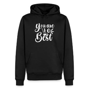 You Are The Best Valentine - Sweat à capuche Premium bio Homme - noir - Devant - Nico (187cm)