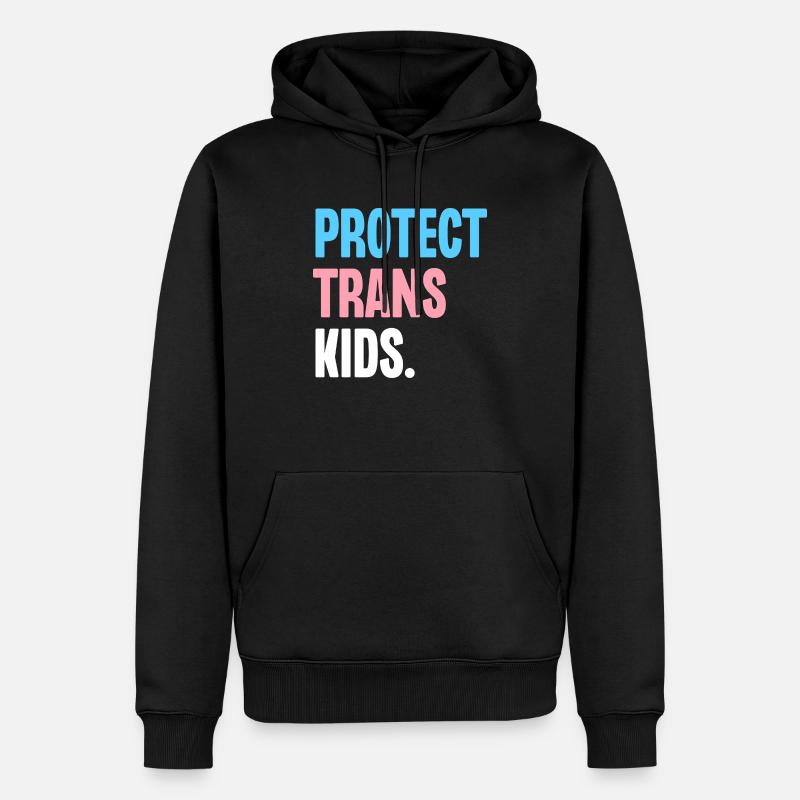 Protéger les enfants trans - Sweat à capuche Premium bio Homme - noir