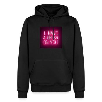 Zerquetschen - Männer Premium Bio Hoodie - Schwarz - Vorne - Nico (187cm)