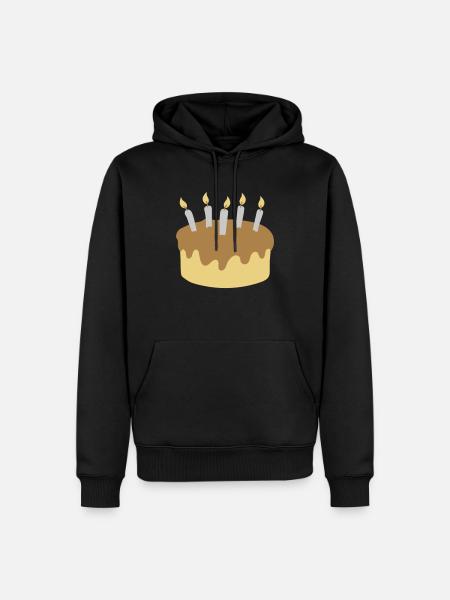 5 Candles Birthday Cake - Men’s Premium Organic Hoodie - black