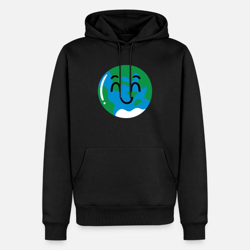 Erde - Männer Premium Bio Hoodie - Schwarz