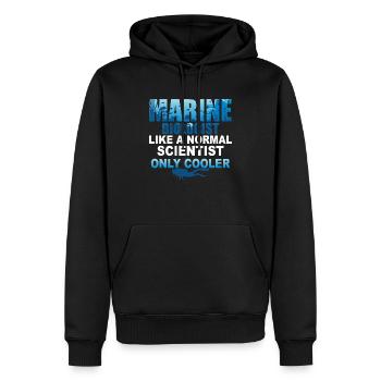 Un biologiste marin comme un scientifique normal biologie - Sweat à capuche Premium bio Homme - noir - Devant - Nico (187cm)