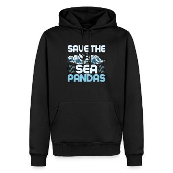 Save The Sea Pandas Scientist Marine Biology - Männer Premium Bio Hoodie - Schwarz - Vorne - Nico (187cm)
