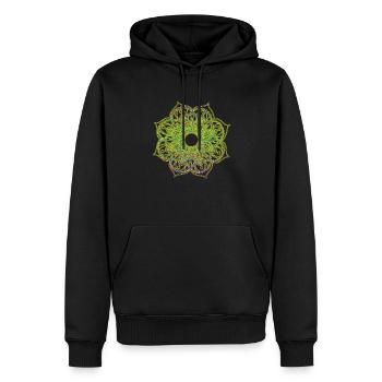 Mandala - Männer Premium Bio Hoodie - Schwarz - Vorne - Nico (187cm)