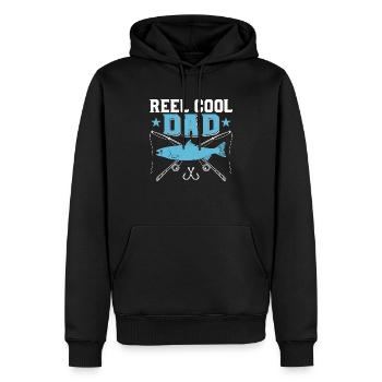 Reel Cool Papa Pêcheur pêcheur - Sweat à capuche Premium bio Homme - noir - Devant - Nico (187cm)