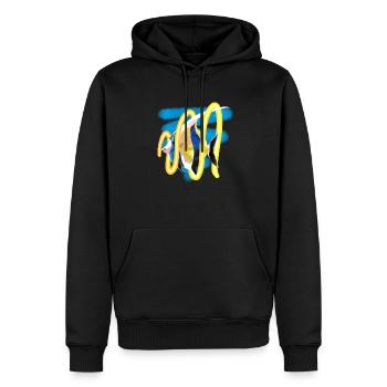 Sea fish - Men’s Premium Organic Hoodie - black - Front - Nico (187cm)
