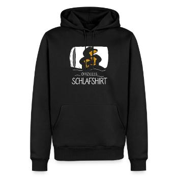 Offizielles Schlafshirt Dackel - Männer Premium Bio Hoodie - Schwarz - Vorne - Nico (187cm)