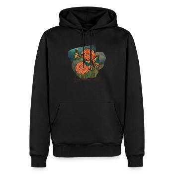 Schmetterling Blume blumig Sprüche Spruch Blumen - Männer Premium Bio Hoodie - Schwarz - Vorne - Nico (187cm)