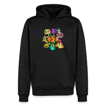 CONCEPTION AMUSANTE DU GROUPE DE MONSTRES D’HALLOWEEN - Sweat à capuche Premium bio Homme - noir - Devant - Nico (187cm)