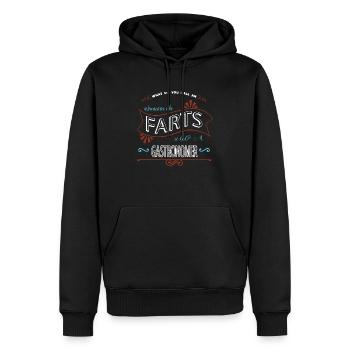 cadeaux d’astronomie en apesanteur dictons cadeau - Sweat à capuche Premium bio Homme - noir - Devant - Nico (187cm)