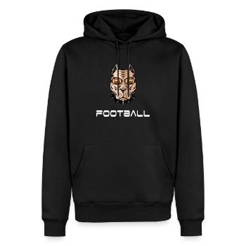 football américain quaterback tackle linebacker - Sweat à capuche Premium bio Homme - noir - Devant - Nico (187cm)
