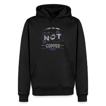 funny quote coffee lover cappuccino quote present - Männer Premium Bio Hoodie - Schwarz - Vorne - Nico (187cm)