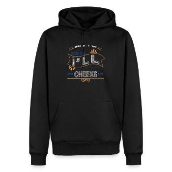 alien ass hoodies and sweatshirts abduction - Männer Premium Bio Hoodie - Schwarz - Vorne - Nico (187cm)