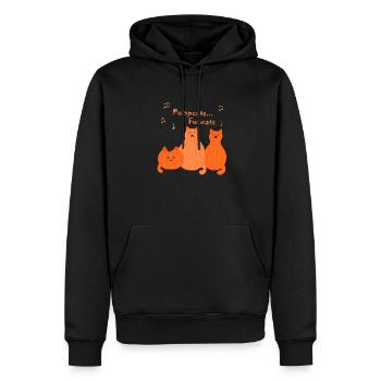 Les citrouilles sont des chats funts - Sweat à capuche Premium bio Homme - noir - Devant - Nico (187cm)