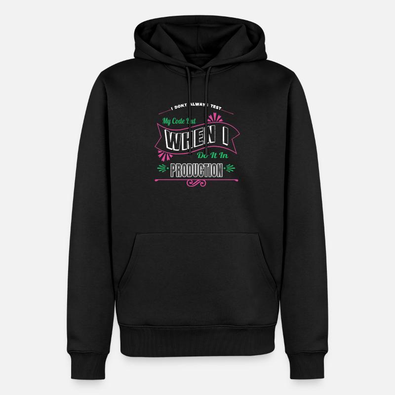 Backend Developer Funny Awesome Sayings - Men’s Premium Organic Hoodie - black