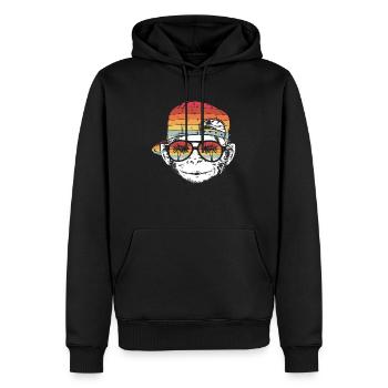Monkey Affe Urlaub Sonnenbrille Gute Laune Design - Männer Premium Bio Hoodie - Schwarz - Vorne - Nico (187cm)