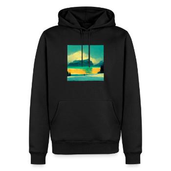 Wunderschöne Natur - Männer Premium Bio Hoodie - Schwarz - Vorne - Nico (187cm)