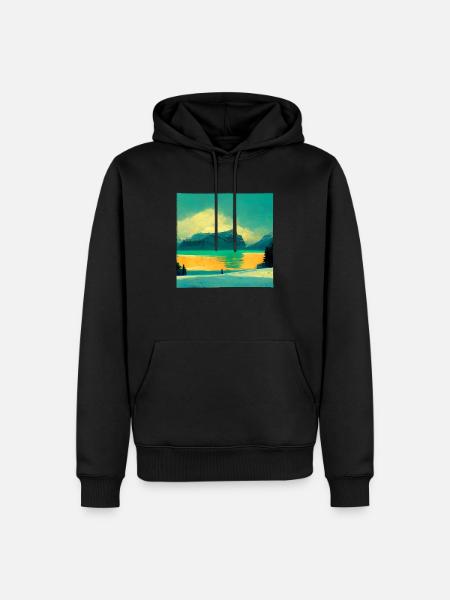 Wunderschöne Natur - Männer Premium Bio Hoodie - Schwarz